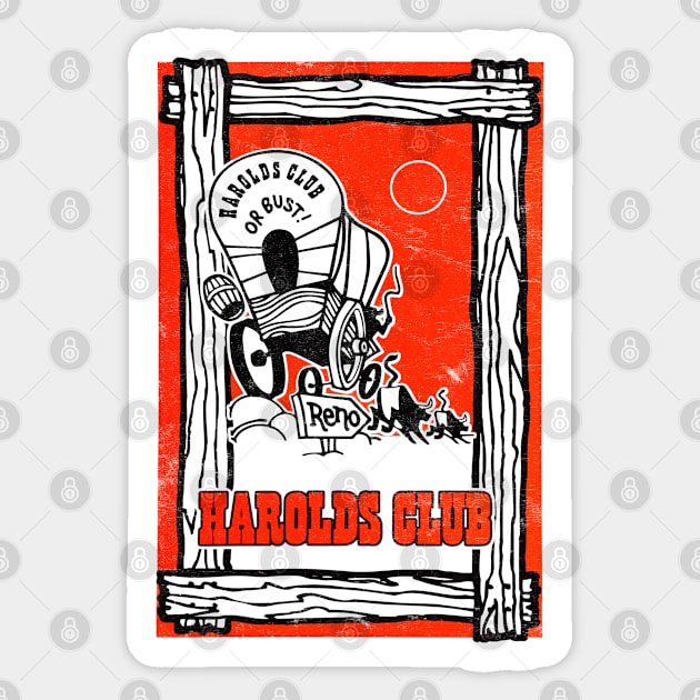 Harolds Club Wagon ---- Vintage Aesthetic Sticker by CultOfRomance